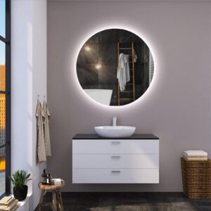 SUZI 1000 mm apaļš LED spogulis ar aizmugurējo (fonālo) apgaismojumu