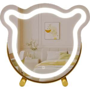 LovelyBear 450×480 mm LED bērnu istabas spogulis (meškiuka forma)
