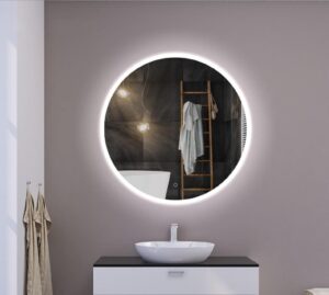 RENE 800 mm apaļš LED spogulis ar priekšējo apgaismojumu