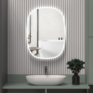 KARL 600×800 mm ovāls LED spogulis ar priekšējo apgaismojumu