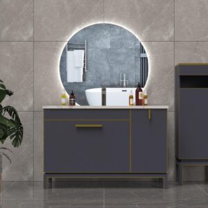 ROMEO 1000 mm pusapaļš LED spogulis ar aizmugurējo fona apgaismojumu