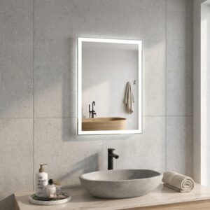 DIVA 500×700 mm taisnstūra LED spogulis ar atvirzītu priekšējo apgaismojumu