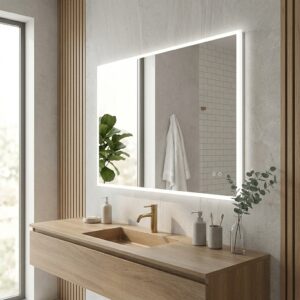 JUDI2 900×800 mm taisnstūra LED spogulis ar priekšējo apgaismojumu